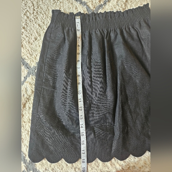 J.Crew Lined Linen Cotton Blend Scalloped Hem Pull On Mini Skirt Size 4 - Picture 2 of 5